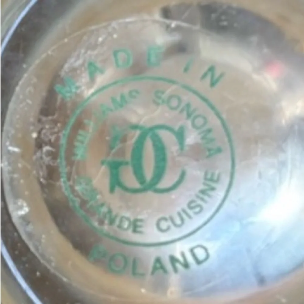 Williams Sonoma clear glass